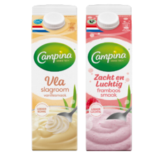 Campina vlaflip, zacht & luchtig, slagroom vla of oranje vla